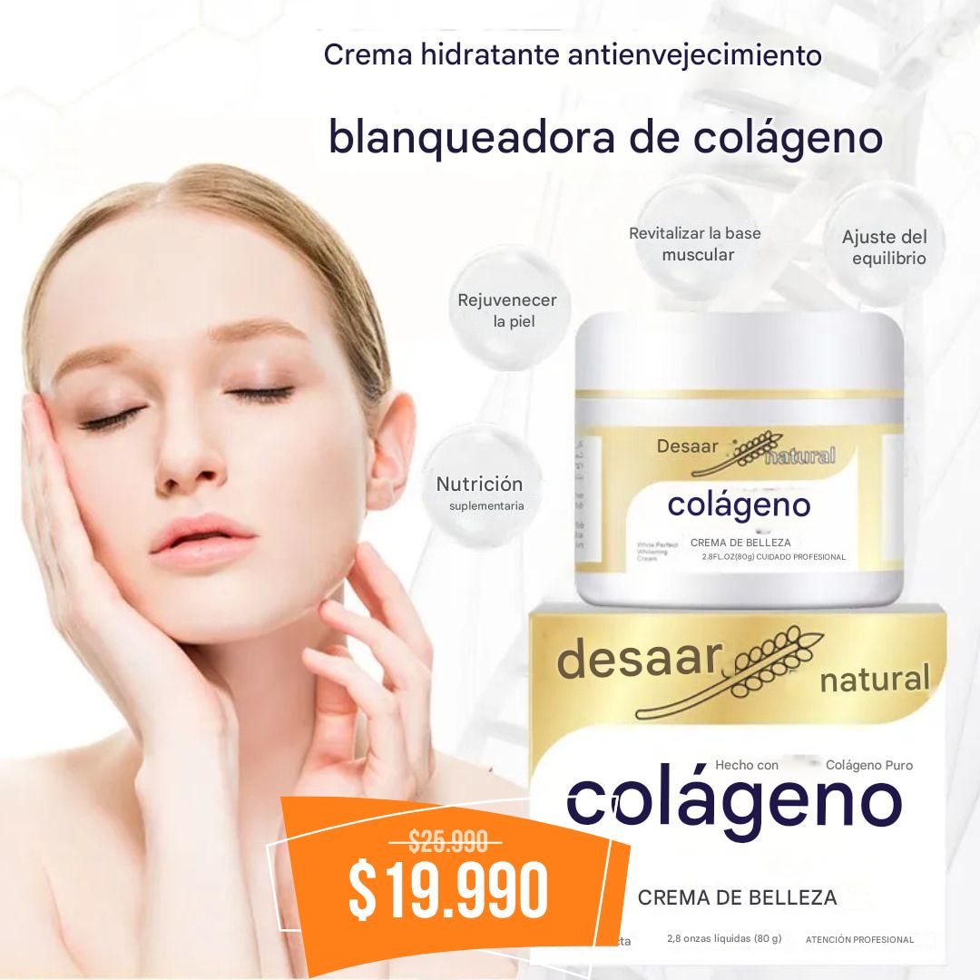Crema Blanqueadora con Colágeno - La Fórmula Definitiva para una Piel Radiante y Juvenil ✨