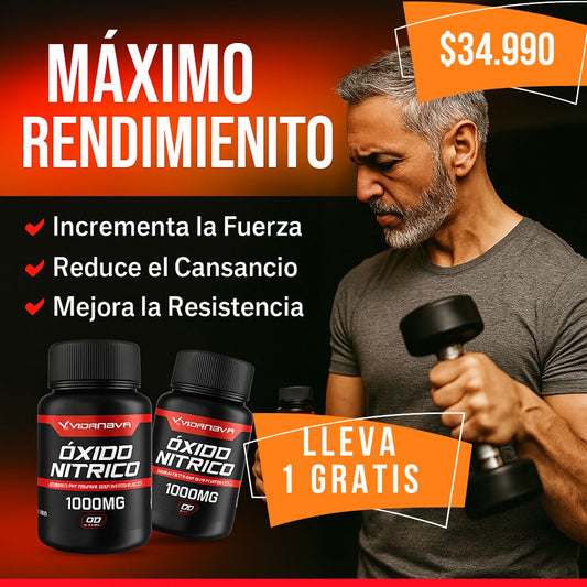 OXIDO NITRICO 1000MG 60 CAPSULAS - COMPRA UNO Y LLEVA OTRO GRATIS