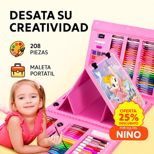 Set Arte Maleta 208 Piezas