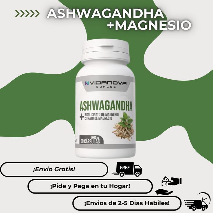 Ashwagandha + Magnesio 1000mg 60 CAPS