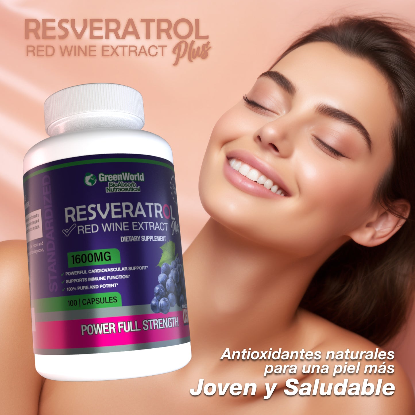 🌱 Resveratrol® 100% Puro – Protege tu Cuerpo, Rejuvenece tu Salud y Vive Mejor 🌱